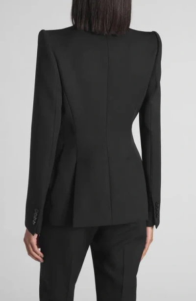 Alexander Mcqueen Mcqueen One-button Wool Jacket In Black