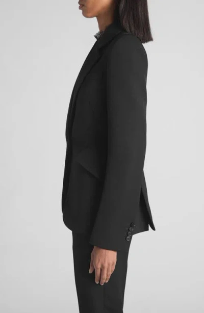 Alexander Mcqueen Mcqueen One-button Wool Jacket In Black