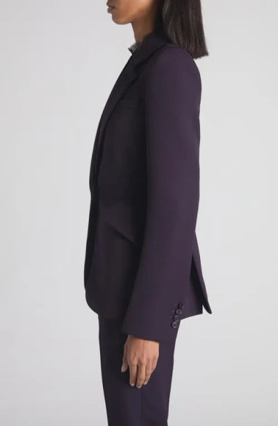 Alexander Mcqueen Grain De Poudre Wool Single-breasted Blazer In Purple