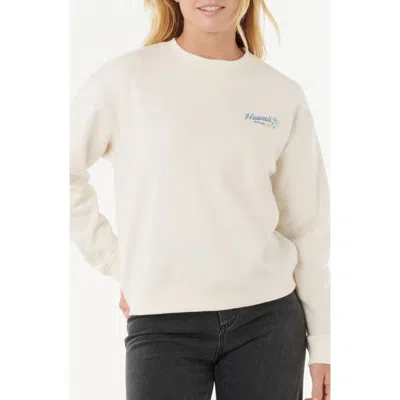 Rip Curl Pacific Cotton Blend Graphic Sweatshirt In White