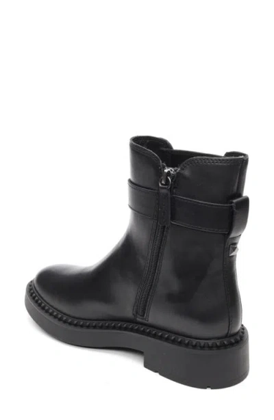 Ash Leather Chelsea Ankle Boots With Block Heel In Black