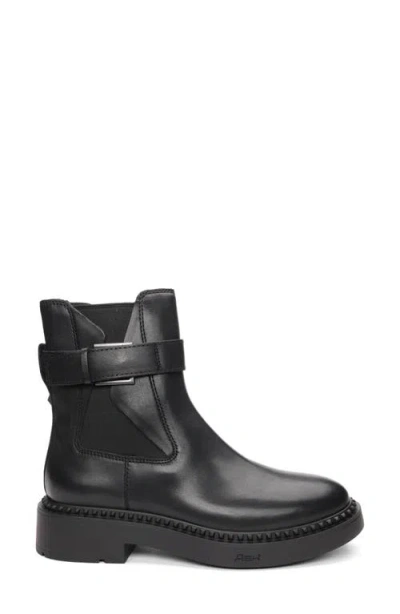Ash Leather Chelsea Ankle Boots With Block Heel In Black