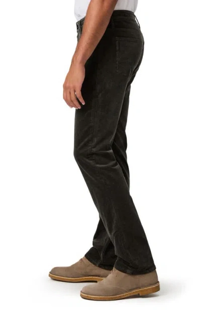 Paige Federal Slim Straight Leg Corduroy Jeans In Dark Iron In Black