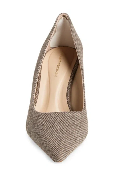 Stuart Weitzman Stuart Susculpt 75 Pointed Toe Pump In Brown