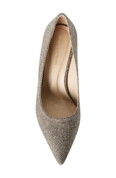 Stuart Weitzman Stuart Susculpt 75 Pointed Toe Pump In Brown