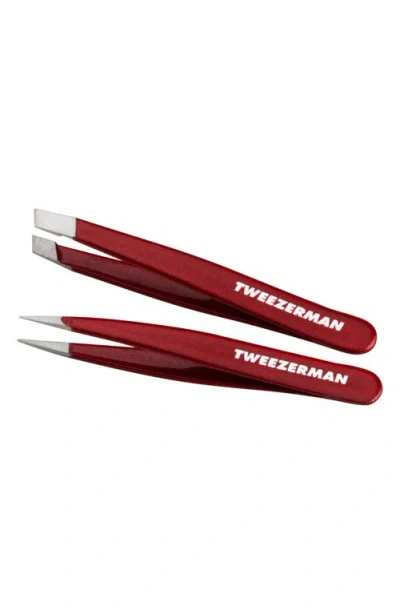 Tweezerman Vintage Rose Micro Mini Tweezer Set $16 Value In Pink