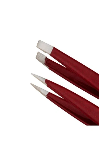 Tweezerman Vintage Rose Micro Mini Tweezer Set $16 Value In Pink