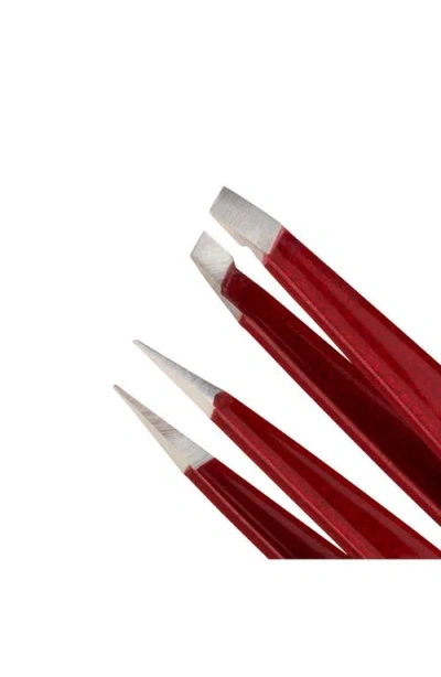 Tweezerman Vintage Rose Mini Tweezer Set With Case $24 Value In Pink