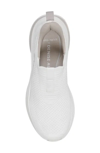 Easy Spirit Women's X Denise Austin Easypace Soeasy Knit Slip-on Sneakers In White
