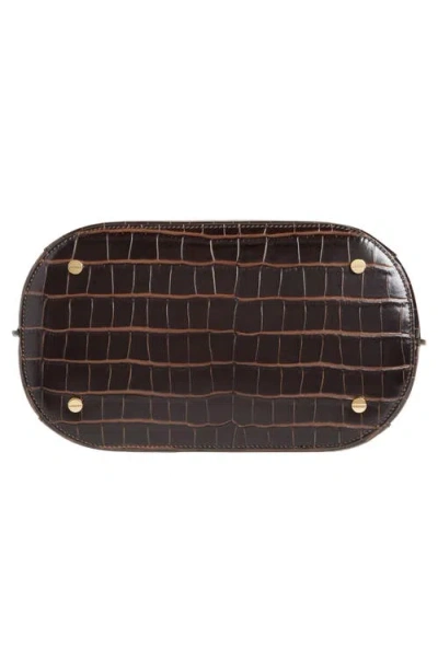 Totême Brown Crocodile-embossed Leather Bucket Bag In Black