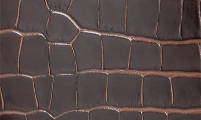 Totême Brown Crocodile-embossed Leather Bucket Bag In Black