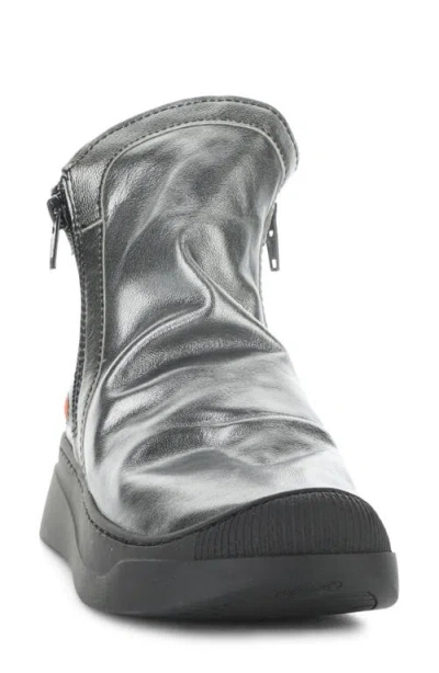 Softinos By Fly London Abil Platform Wedge Bootie In Gray