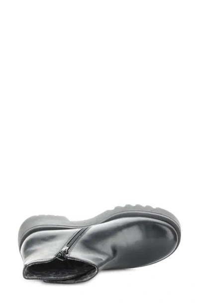 Fly London Mufe Black Leather Low Shalf Ankle Boots In Black