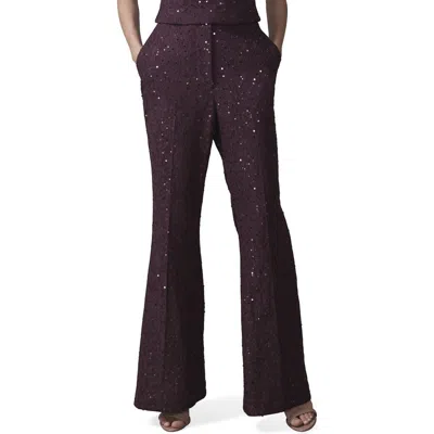 Mint Velvet Sequin Lace Flared Trousers In Multi
