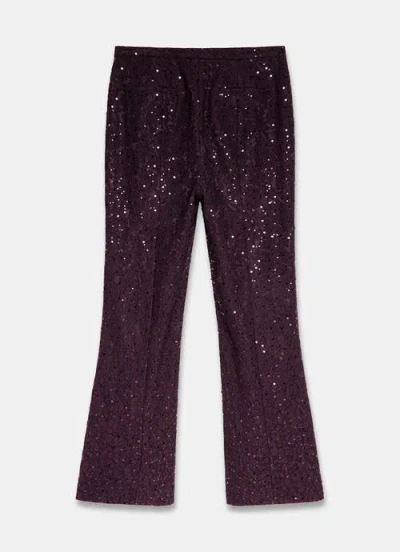 Mint Velvet Sequin Lace Flared Trousers In Multi