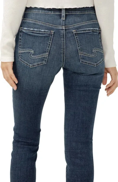 Silver Jeans Co. Women's Elyse Mid Rise Straight Fit Jeans In Blue