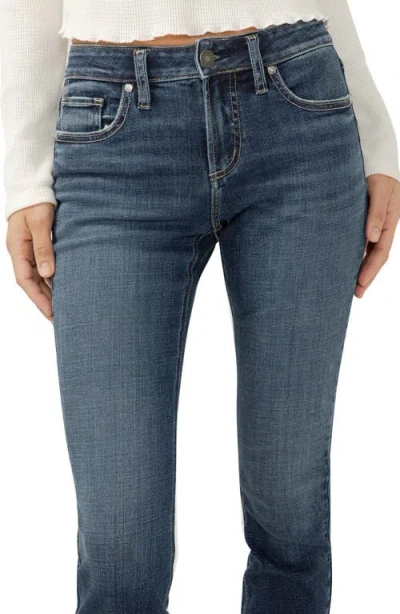 Silver Jeans Co. Women's Elyse Mid Rise Straight Fit Jeans In Blue