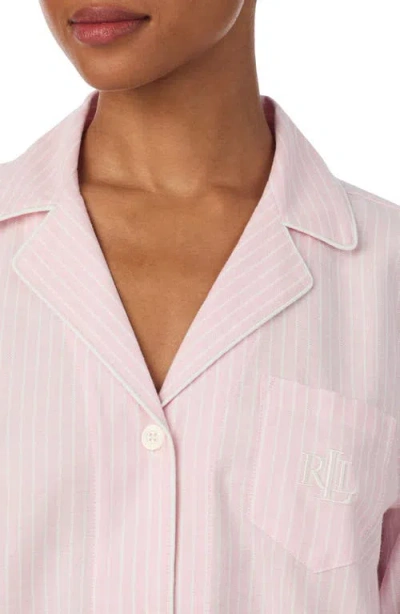 Ralph Lauren Women's Long Sleeve Notch Collar Long Pant Pajama Set In Pattern