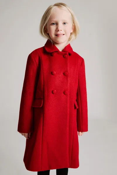 Bardot Junior Kids' Leah Wool Coat In Red