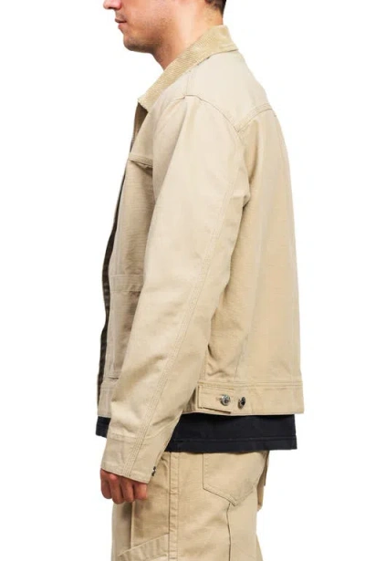 Alphastyle Blun Zip-up Work Jacket In Neutral