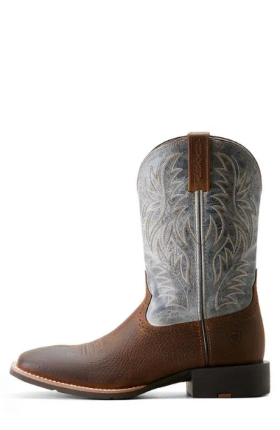 Ariat Sport Latigo Square Toe Roper Heel Boot In Brown