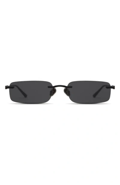 Elisa Johnson Kendall 55mm Rimless Rectangular Sunglasses In Black