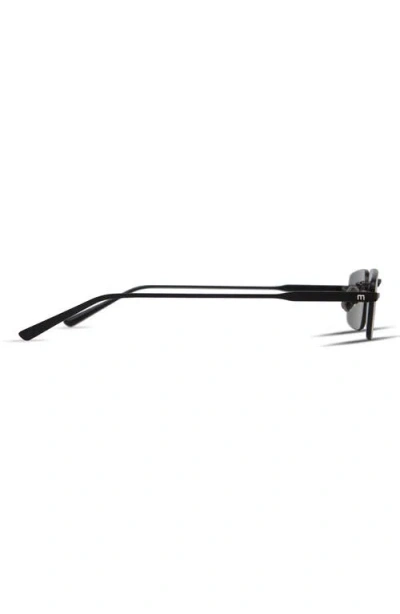 Elisa Johnson Kendall 55mm Rimless Rectangular Sunglasses In Black