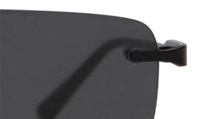 Elisa Johnson Kendall 55mm Rimless Rectangular Sunglasses In Black