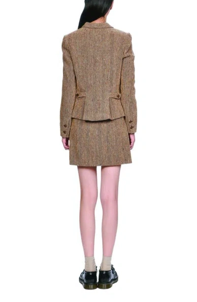 Anna Sui Herringbone Jacket In Gray