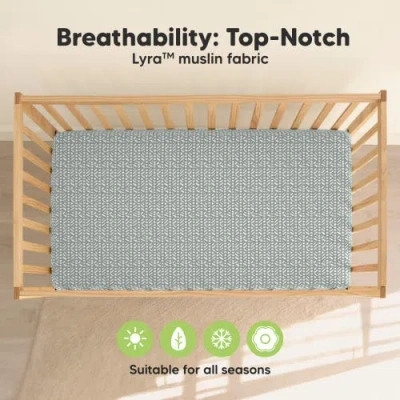 Keababies 2-pack Lyra Muslin Crib Sheets In Multi