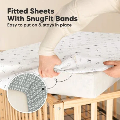 Keababies 2-pack Lyra Muslin Crib Sheets In Multi