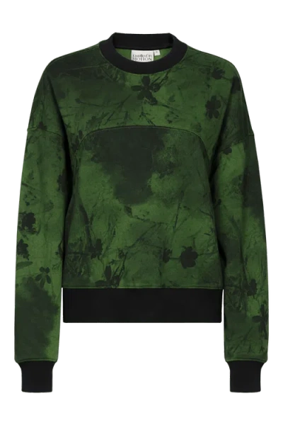 Untitled In Motion Dionea Crew Sweatshirt In Faskomilo Green In Multi
