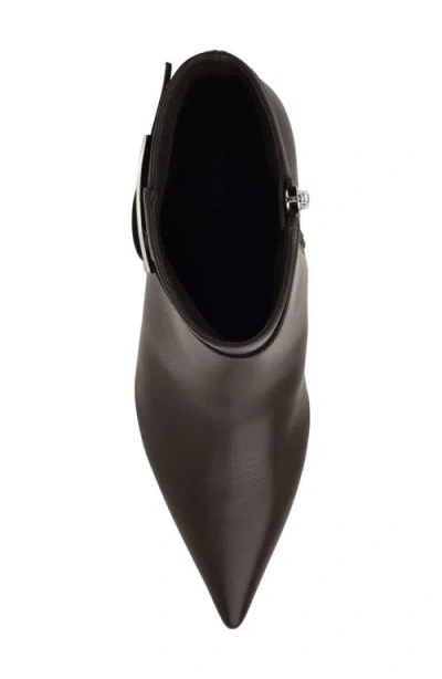 Calvin Klein Alenna Pointed Toe Bootie In Brown