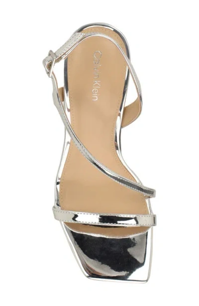 Calvin Klein Women's Tansley Strappy Stiletto Sandals In Silver