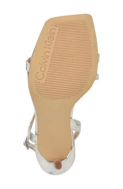 Calvin Klein Women's Tansley Strappy Stiletto Sandals In Silver