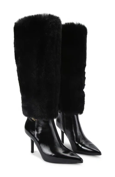 Kurt Geiger London Kensington Faux Fur Tall Boot In Gray