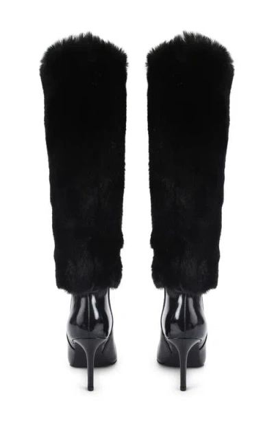 Kurt Geiger London Kensington Faux Fur Tall Boot In Gray