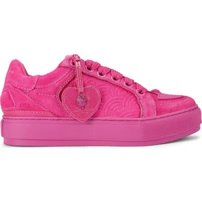 Kurt Geiger London Southbank Tag Platform Sneaker In Pink