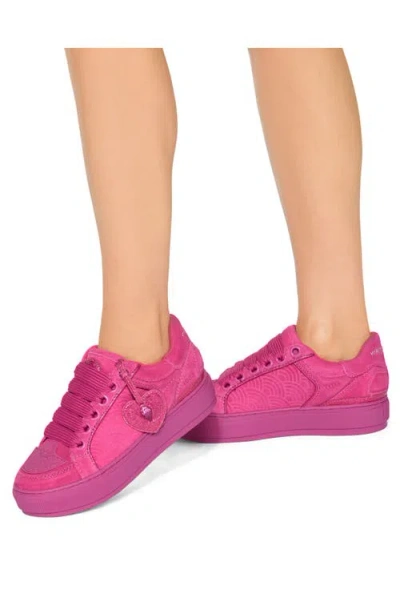 Kurt Geiger London Southbank Tag Platform Sneaker In Pink