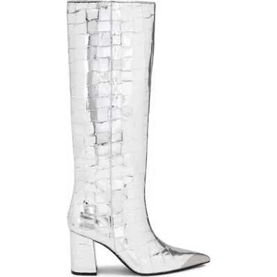 Kurt Geiger London Regent Knee High Boot In Silver