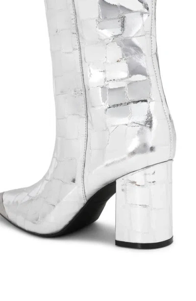 Kurt Geiger London Regent Knee High Boot In Silver