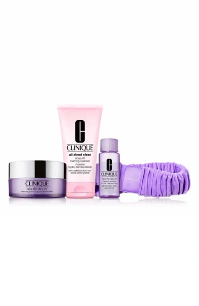 Clinique Take It All Off Makeup Remover Gift Set In Purple