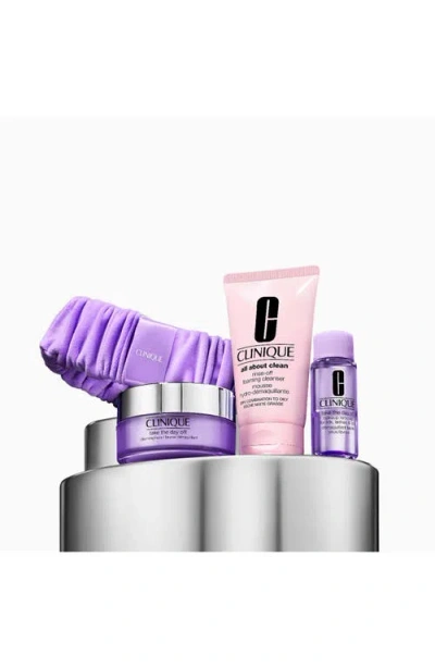 Clinique Take It All Off Makeup Remover Gift Set In Purple