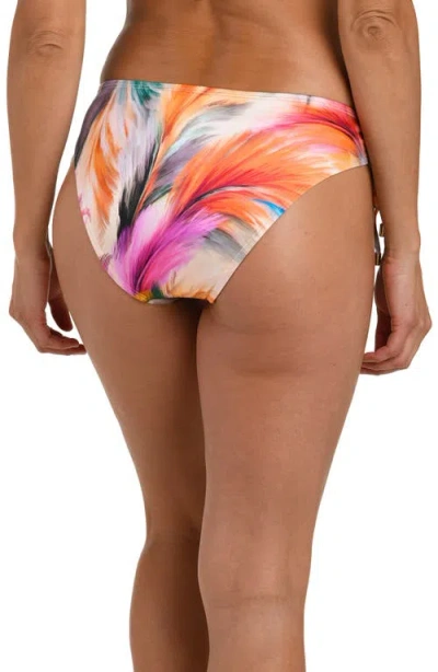 La Blanca Feathered Impression Adjustable Loop Hipster Bikini Bottoms In Multi