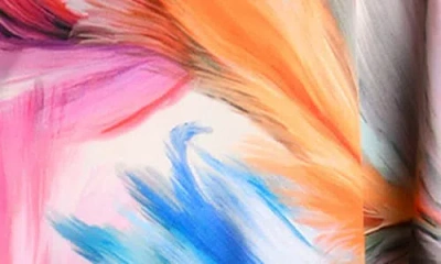 La Blanca Feathered Impressions Maxi Kimono Coverup In Multi