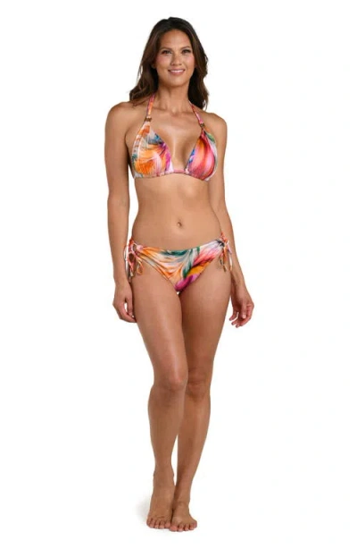 La Blanca Feathered Impression Adjustable Loop Hipster Bikini Bottoms In Multi