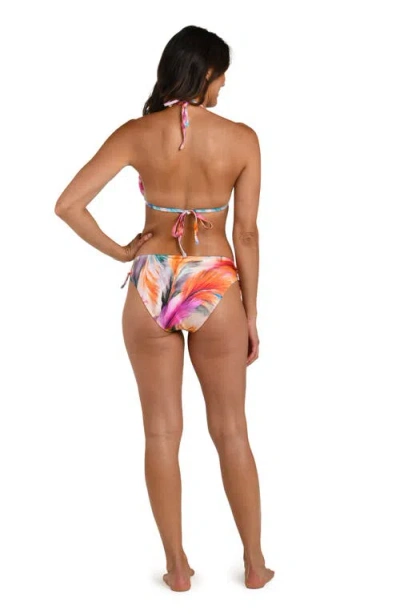 La Blanca Feathered Impression Adjustable Loop Hipster Bikini Bottoms In Multi