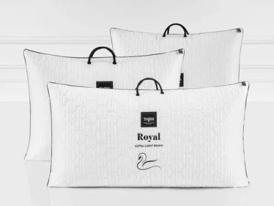 Togas Royal Siberian White Goose Down Pillow In White