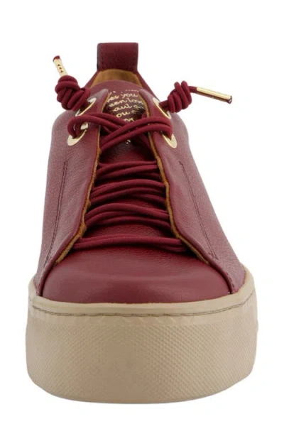 Paul Green Faye Sneaker In Burgundy