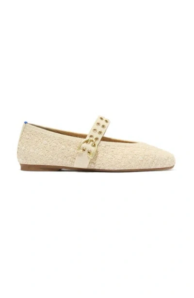Rothys The Max Square Buckle Mary Jane Flats In Neutral